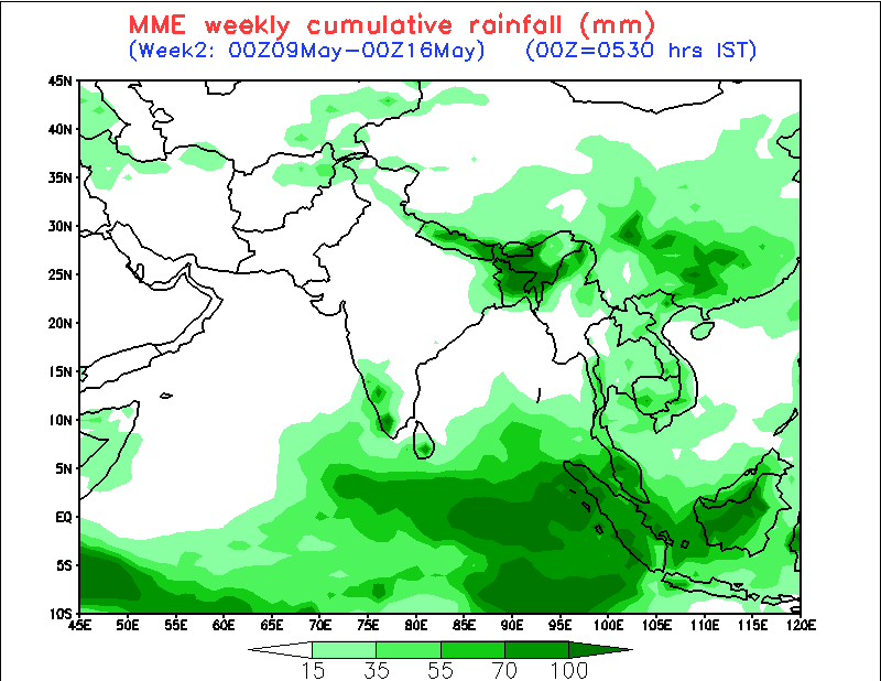 Rainfall Forecast for Week 2, IMD